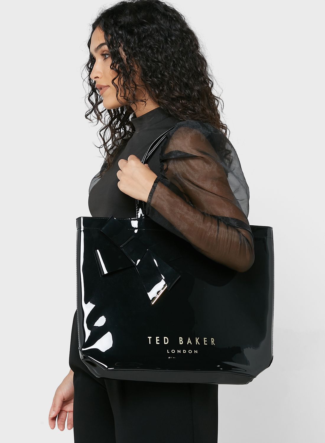 Ted Baker Bow Detail Large Shopper Bag in Pink