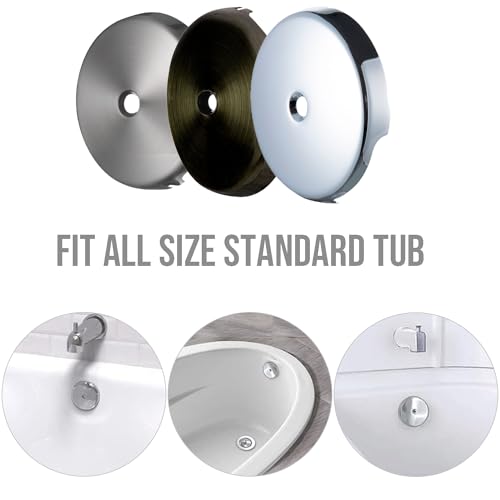 UNI-DRAIN Bathtub Drain Overflow Face Plate One/Single Hole Matching 3 Screws Tub Drain Overflow Plate (Chrome) - Image 4