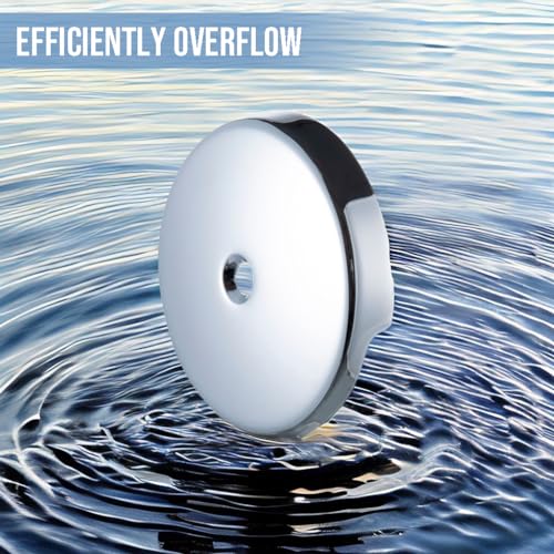 UNI-DRAIN Bathtub Drain Overflow Face Plate One/Single Hole Matching 3 Screws Tub Drain Overflow Plate (Chrome) - Image 3