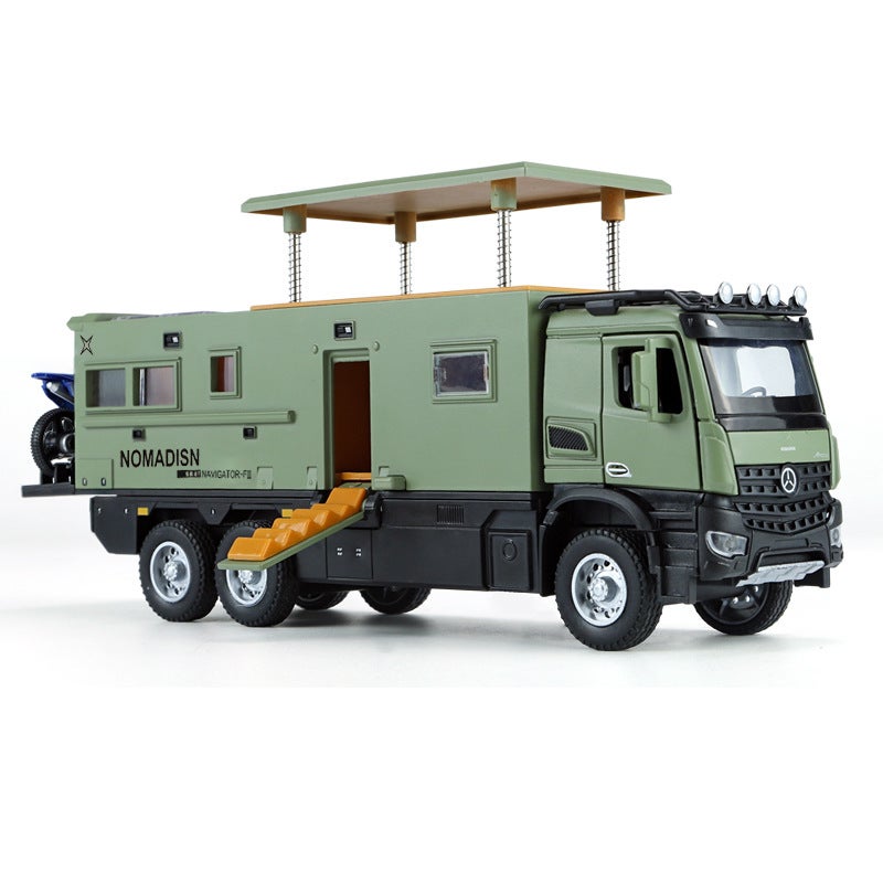 1:24 Nomad Forest RV Alloy Model Toy with Sound and Light Yellow - Image 2