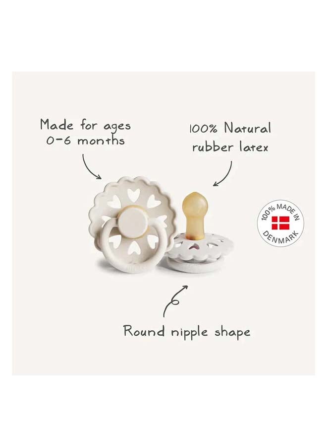 FRIGG Round Latex Baby Pacifier 0-6M 6-Pack Cinnamon Charm - Size 1 - Image 4