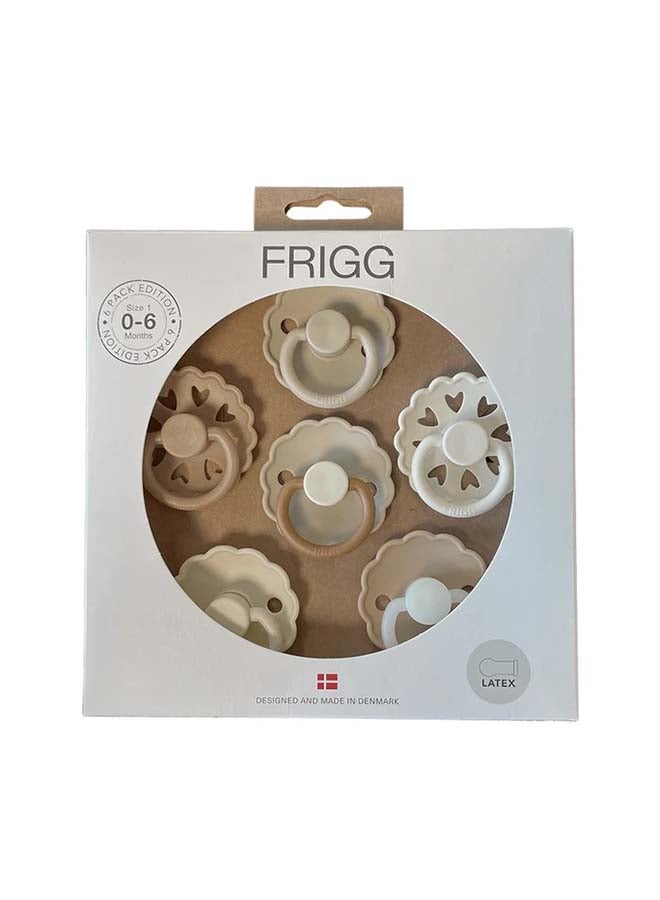 FRIGG لهاية بيبي فرغ جولة من اللاتكس 0-6 أشهر 6-pack سحر القرفة - الحجم 1 - Image 1