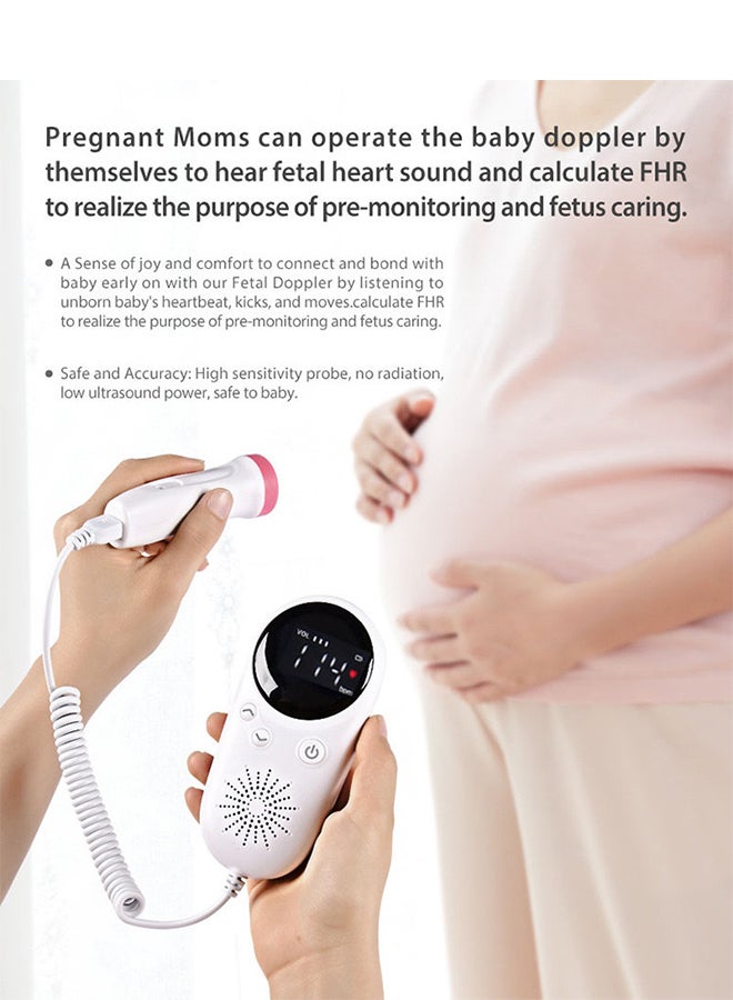 Sharpdo Heart Monitor Fetal Doppler with Clear Ultrasound Gel 60g and Battery * 2 - Image 2