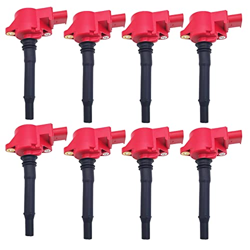 ARKAUTO 8PCS ARKAUTO HIGH ENERGY RED TOP IGNITION COIL A1569064400 A1569060500 UF609 FOR MERCEDES BENZ AMG C63 CL63 CLK63 CLS63 E63 ML63 S63 SL63 SLS 6.2 V8 M156 M159 W211 W212 W164 W221 - Image 1
