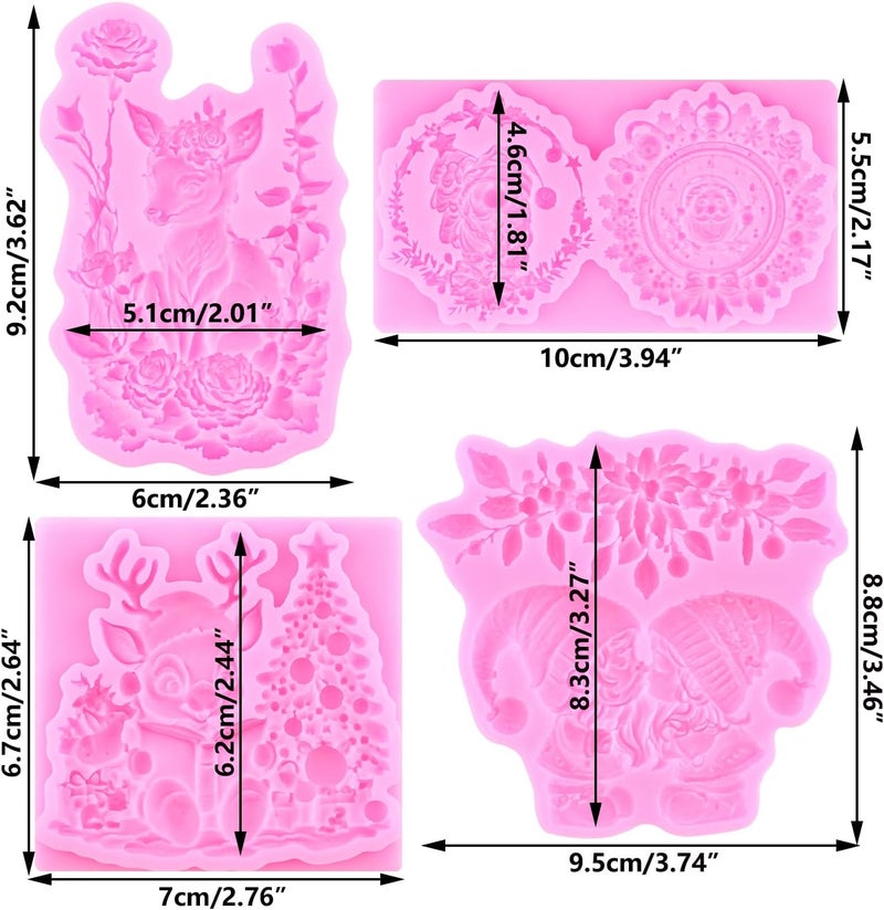 Mujiang Christmas Silicone Mold Set of 4 - Image 2