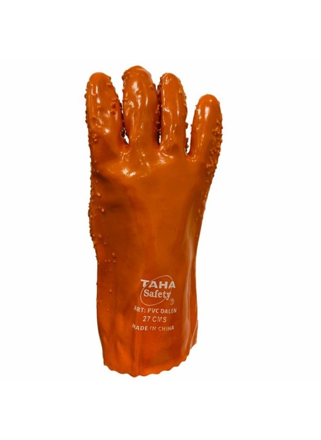 TAHA SAFETY Orange PVC Double Dipped Safety Gloves | Lightweight, Breathable Cotton Blend, Seamless Design for Comfort, High Durability, Industrial and General Hand Protection for Construction, Warehousing & Maintenance | PACK OF 2 - pzsku/Z3F76551F68FA0141CAFCZ/45/_/1733240127/9b23c2d2-c98f-49f0-aa7e-24d76a18bc13