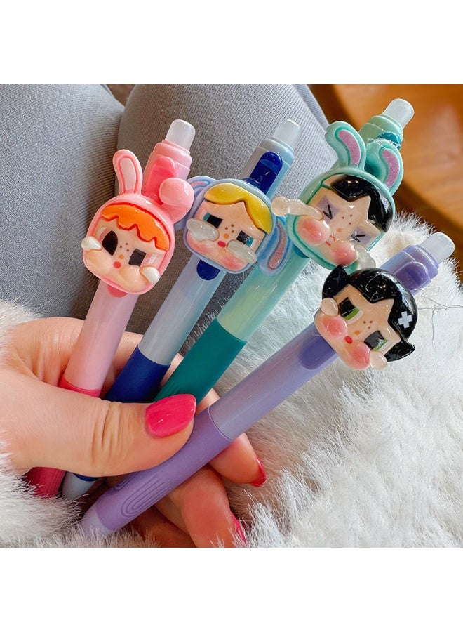 5 Unit Multicolor Ballpoint Pen 5-Color Retractable Ballpoint Pens for Office School Supplies Lovely Stationery Students Children Gift, Ball Point Pens, Novelty Lovely Cartoon for Writing Stationery School Office Supplies - Image 2