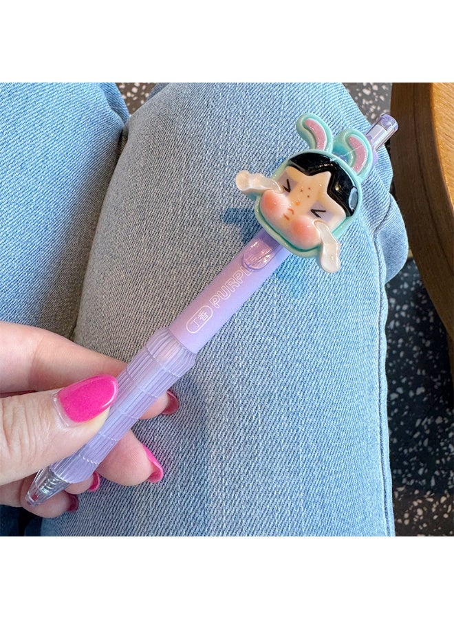 5 Unit Multicolor Ballpoint Pen 5-Color Retractable Ballpoint Pens for Office School Supplies Lovely Stationery Students Children Gift, Ball Point Pens, Novelty Lovely Cartoon for Writing Stationery School Office Supplies - Image 4