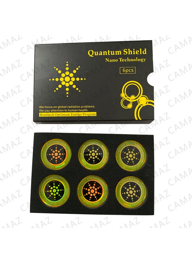 Source Too Nuclear Magnetic Radiation Protection Sunflower Silicone Mobile Phone Sticker/computer Radiation Mobile Phone Shield 6 Pcs/box-Color:6 Tablets Per Box/silver - Image 3