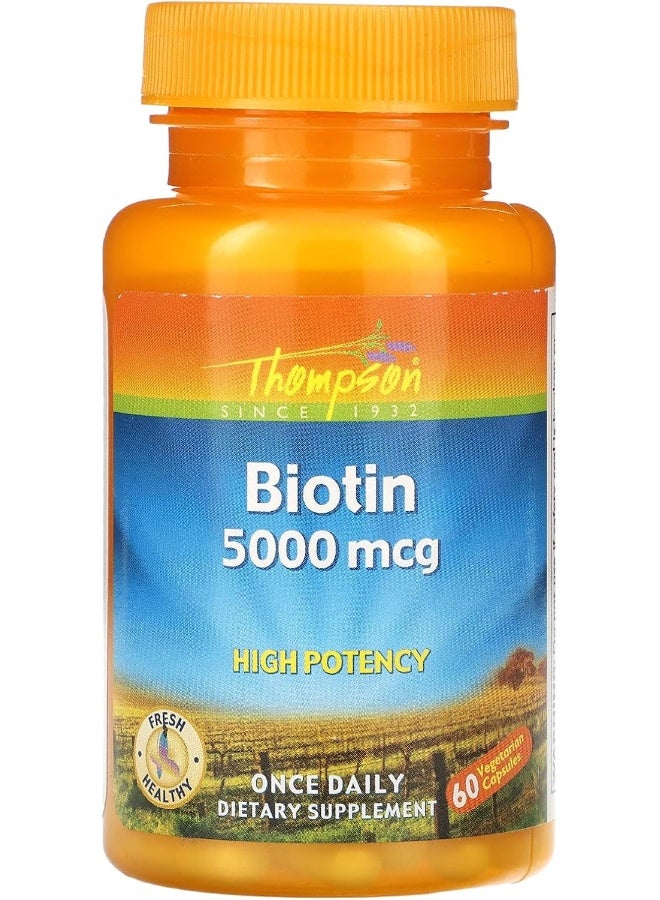 تومبسون بيوتين 5000 ميكروجرام 60 كبسولة - Image 1