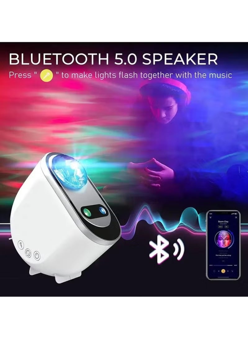 Galaxy 3 in 1 LED Lights Star Projector 6 White Noise Starry Moon Light With Bluetooth Speaker For Adult Kids Bedroom And For Decoration - Image 2