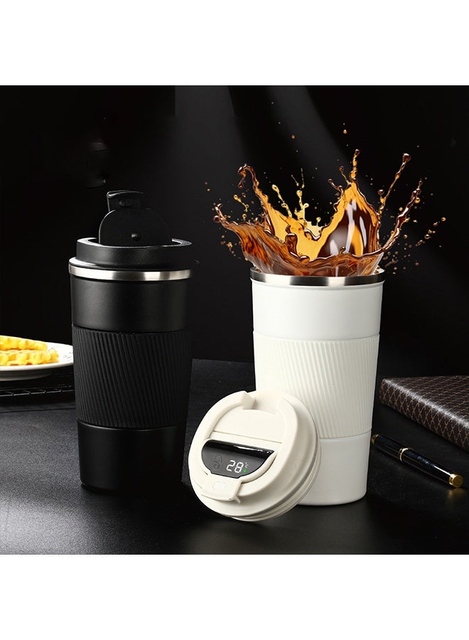 CYSTAR Travel Coffee Mug 510ML/17oz With LED Temperature Display Stainless Steel Vacuum Ice and Hot Drinks Insulated Tumbler for Home Office Outdoor Works Car White - Image 4