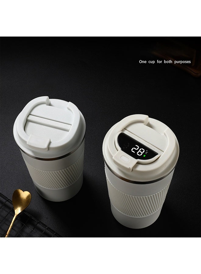 CYSTAR Travel Coffee Mug 510ML/17oz With LED Temperature Display Stainless Steel Vacuum Ice and Hot Drinks Insulated Tumbler for Home Office Outdoor Works Car White - Image 2