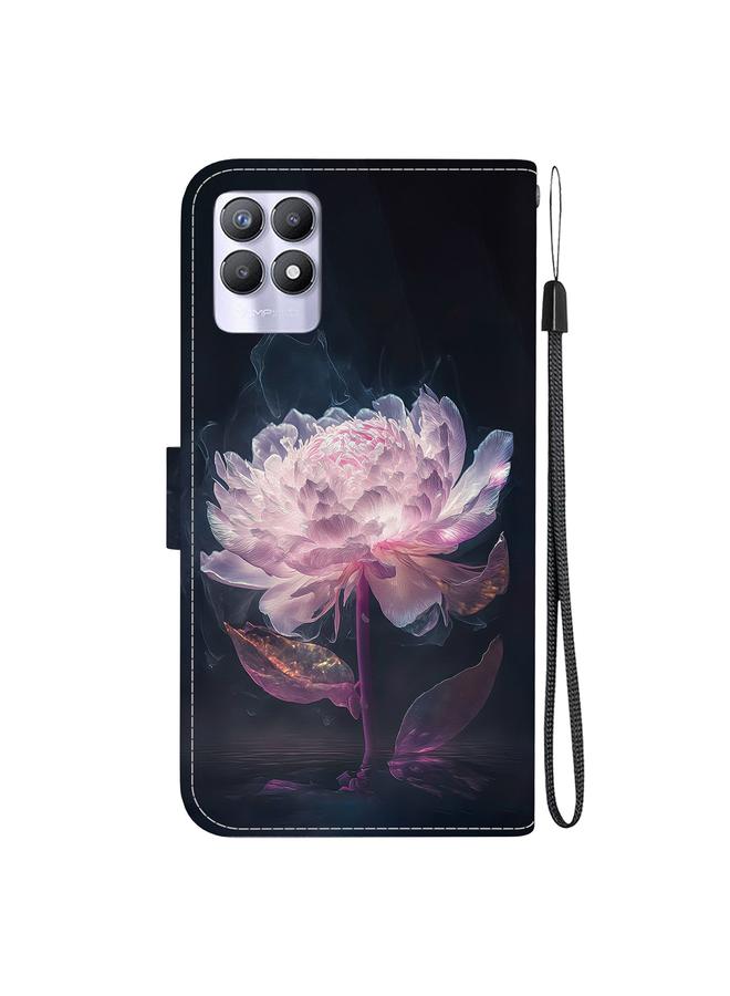 اس-توب جراب هاتف Realme 8i من الجلد برسومات ملونة وملمس كريستالي - Image 3