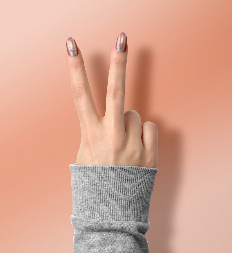 LeChat - Perfect Match Spectra Gel Polish - Wavelength - Terracotta Red Holographic Glitter - (0.5 Ounce) - Easy Application - Includes Bonus Nail Lacquer Bottle - Image 2