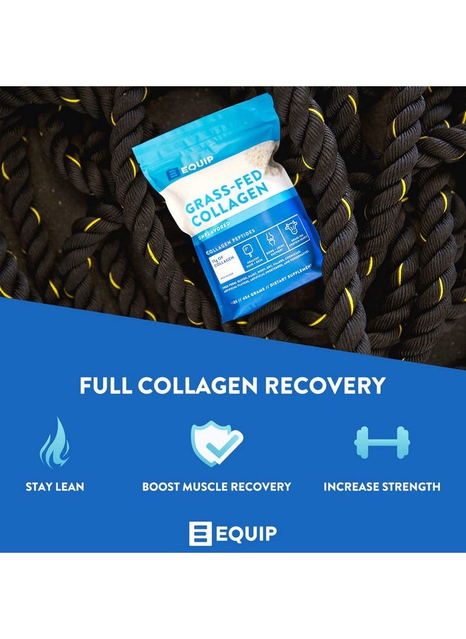 Equip - Foods Grass Fed Collagen Powder 100% Hydrolyzed Bovine Collagen Peptides With Amino Acids Prime Beef Collagen For Healthy Joints Skin & Nails 1 Pound Unflavored - Image 1