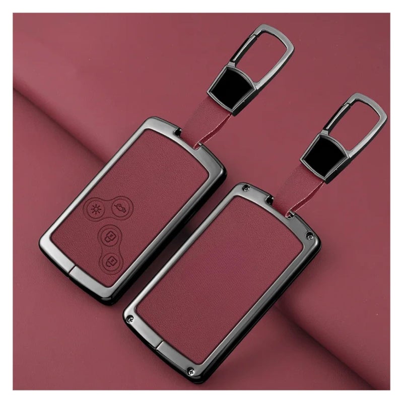 Red Car Key Cover Case Compatible For Renault Captur Megane Talisman Espace Clio Zoe Koleos Scenic Arkana Dacia Sandero - Image 5