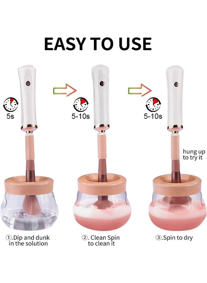 NIBEMINENT Electric Makeup Brush Cleaner And Dryer Set White - Image 4
