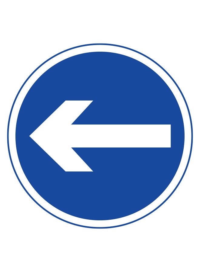 LAWAZIM One Way Sign Sticker -60x60cm - Self-Adhesive High-Visibility Large Directional Safety Instruction Decal Symbol Sticker Signage Label Vinyl- for Construction Site, Traffic, Roads, and Backyard 