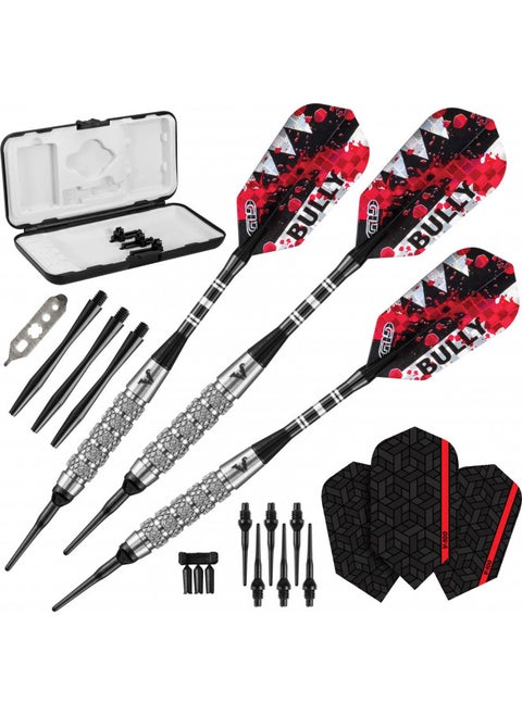 Viper Bully 80% Tungsten Soft Tip Darts with Storage/Travel Case, Coarse Knurling, 18 Grams
