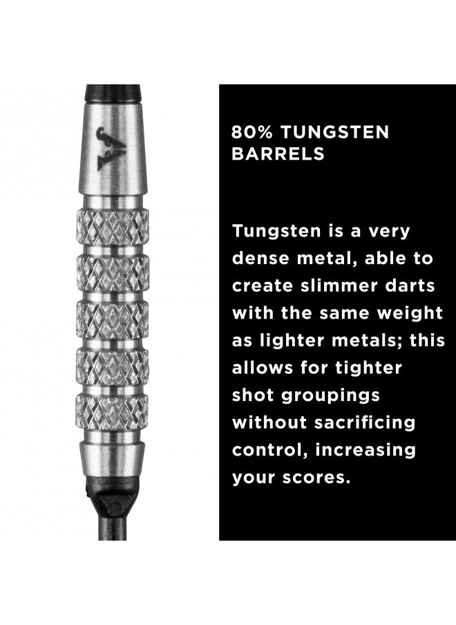 Viper Bully 80% Tungsten Soft Tip Darts with Storage/Travel Case, Coarse Knurling, 18 Grams