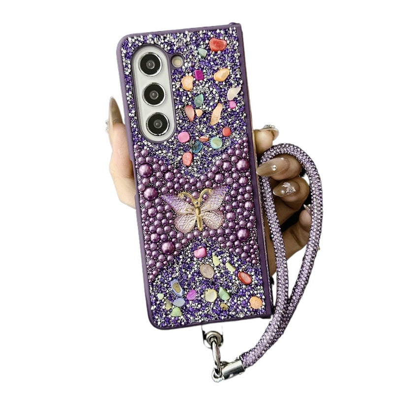 Protective Case | Pink | TPU | Lanyard | Scratch Resistant | Shockproof Cover for Samsung Galaxy Z Fold 7 - Image 3