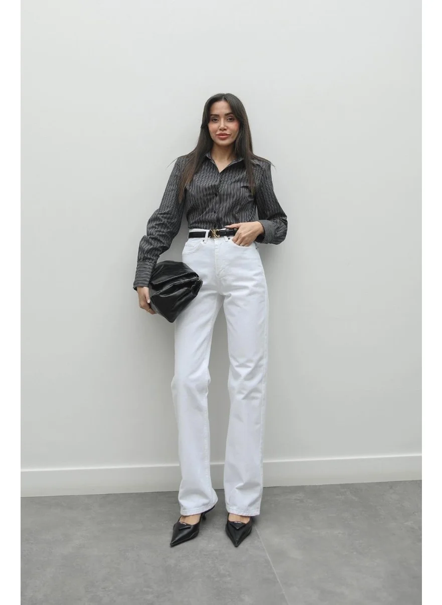 Havoş White Kuzmina Straight Jeans