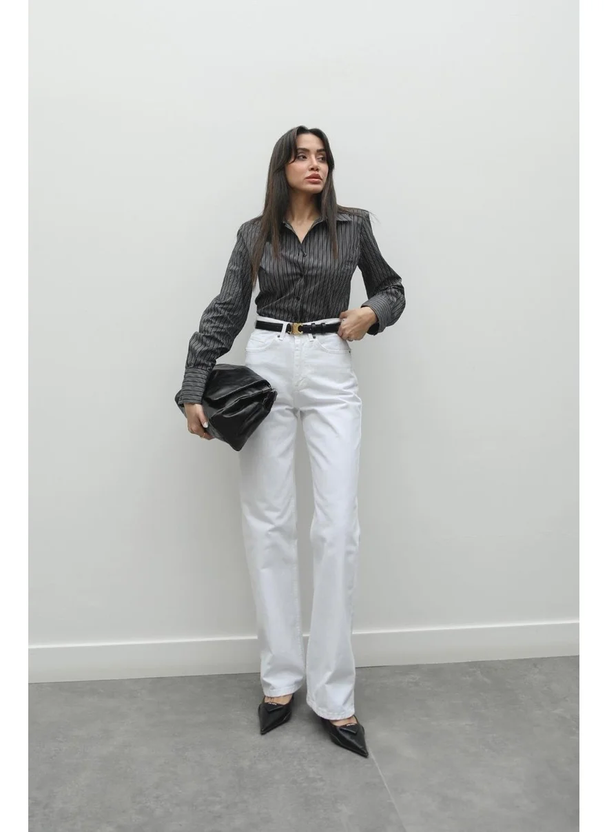 Havoş White Kuzmina Straight Jeans
