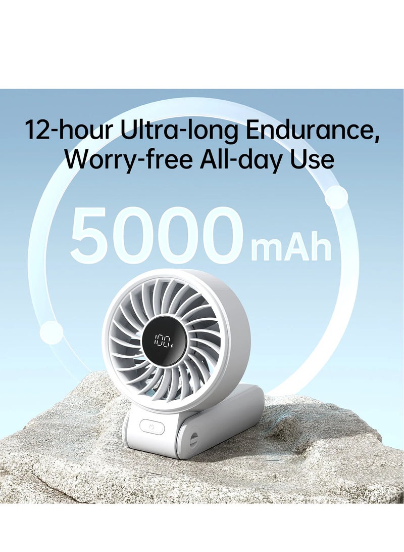 جيسيو لايف مروحة يد جيسولايف Life7، بطارية 5000 مللي أمبير/ساعة، 5 سرعات - رمادي - Image 2