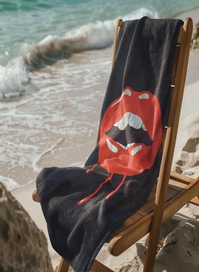 Island Gear منشفة شاطئ بتصميم قبلة مثيرة 30 × 60 بوصة - مصنوعة من قطن فيلور 100%، ماصة، سريعة الجفاف، سهلة الحمل، مثالية لعطلة الربيع، أو الإجازات، أو الشاطئ، أو حمام السباحة، أو حمامات الشمس - خفيفة الوزن وصغيرة الحجم - هدية مميزة ومرحة - Image 4