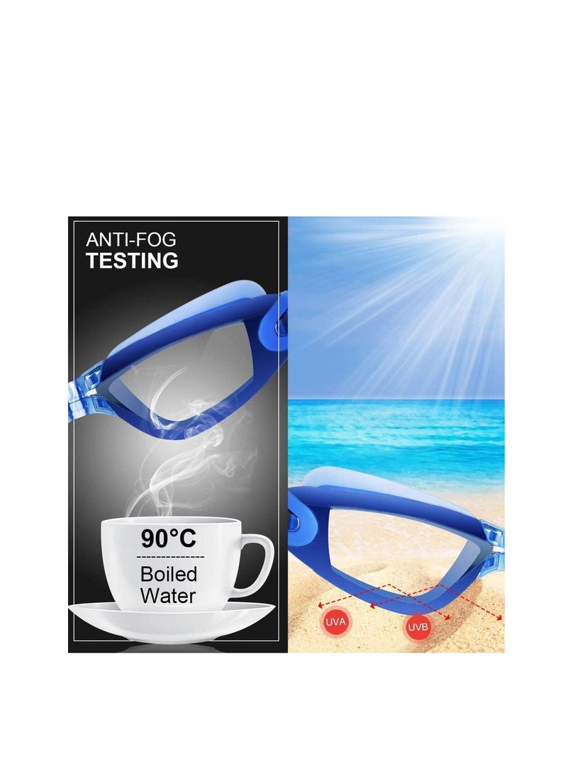 Y&D Swimming Goggles with Protective Case Nose Clip Ear Plugs Included Performance Adult Unisex Swim Goggle, Anti Fog Mirror Tinted Lenses, easy adjust Head Strap - Image 4