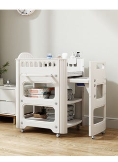 Portable Baby Changing Table,Foldable Changing Table Dresser Changing Station for Infant,Nursing Bath 2 in 1,Mobile Nursery Organizer for Newborn Essentials