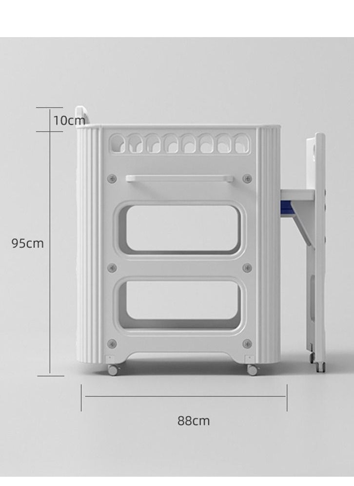 Arabest - Portable Baby Changing Table,Foldable Changing Table Dresser Changing Station for Infant,Nursing Bath 2 in 1,Mobile Nursery Organizer for Newborn Essentials - Image 1
