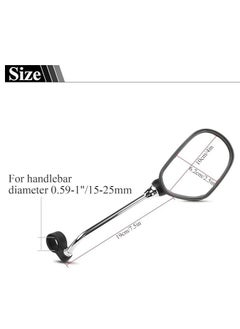 Cuken 2 Pcs Bike Mirror Bicycle Mirror Handlebar Rearview Mirror, 360° Rotating Adjustable Safe Rearview Mirror for Mountain Road Bike Electric Bicycle Electric bikes  - Image 2