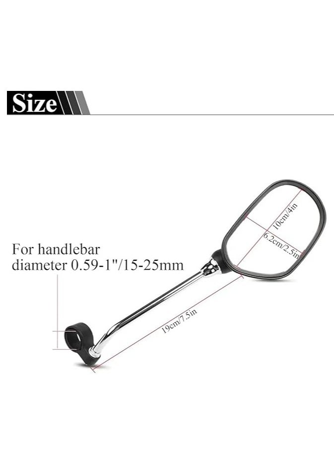 Cuken - 2 Pcs Bike Mirror Bicycle Mirror Handlebar Rearview Mirror, 360° Rotating Adjustable Safe Rearview Mirror for Mountain Road Bike Electric Bicycle Electric bikes - Image 1