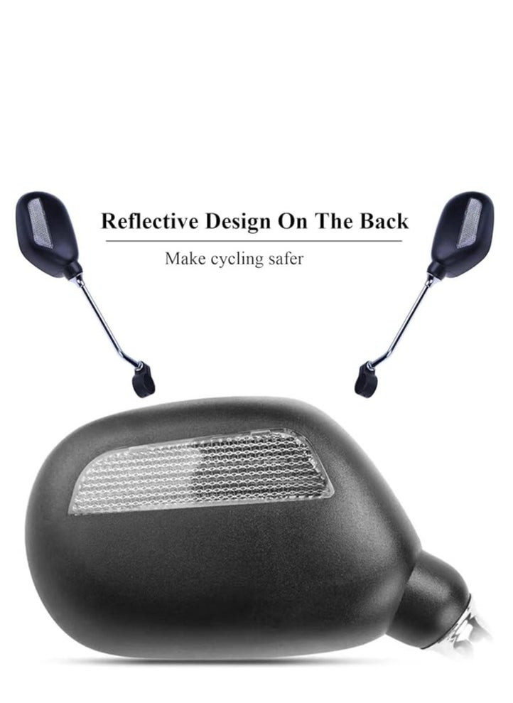 Cuken - 2 Pcs Bike Mirror Bicycle Mirror Handlebar Rearview Mirror, 360° Rotating Adjustable Safe Rearview Mirror for Mountain Road Bike Electric Bicycle Electric bikes - Image 1