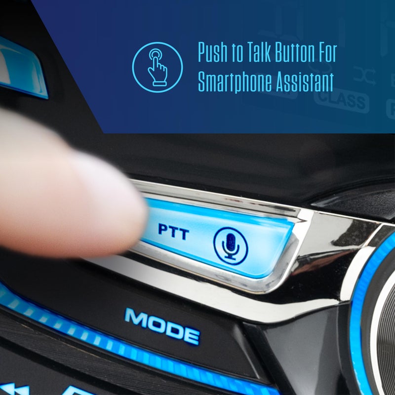 JENSEN MPR420 7 Character LCD Double DIN Car Stereo Receiver | Push to Talk Assistant | Bluetooth Hands Free Calling & Music Streaming | AM/FM Radio | USB Playback & Charging | Not a CD Player - Image 3