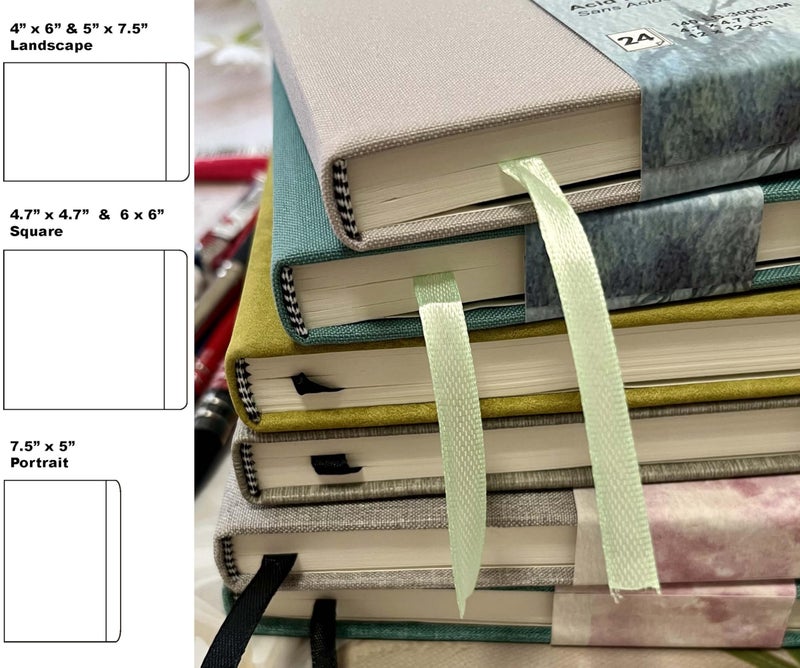 tumuarta Watercolor Sketchbook, 5x7.5, 140 LB, 300 GSM, 100% Cotton Paper, Cold Press, 24 Sheets, 48 Pages, Watercolor Journal for Use As Travel Sketch Book and Mixed Media Pad On The Go.5x7.5 Green - Image 5