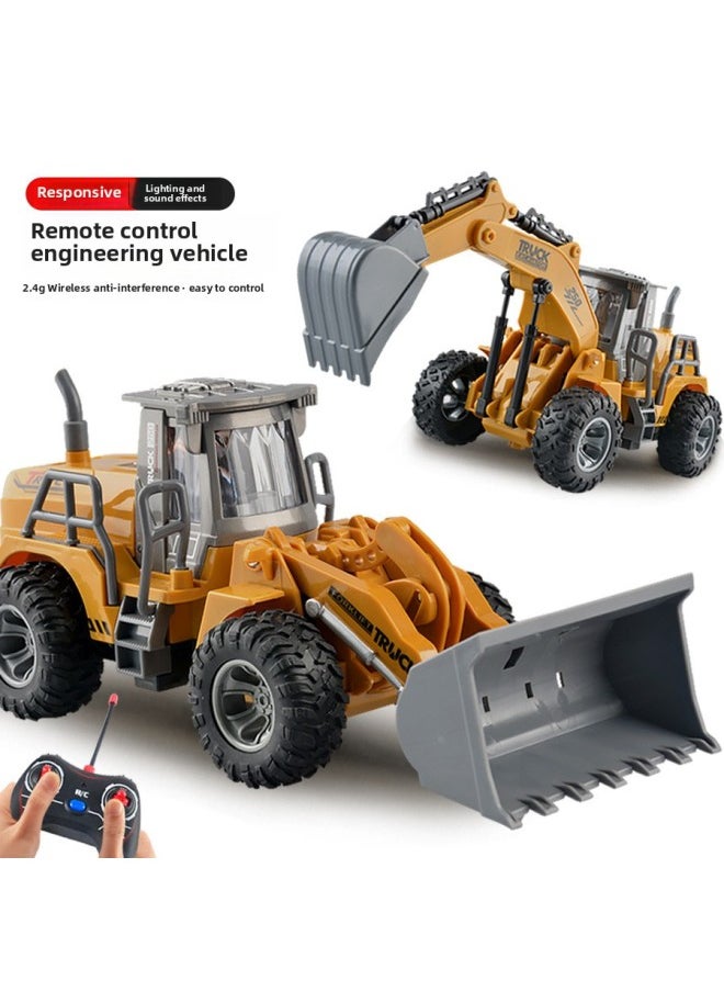 Generic - Wireless Remote Control 5-way Charging Electric Bulldozer Excavator Boy Toy Engineering Vehicle Model Wholesale-Color:Bulldozer-battery Type (sealed Box) Without Electricity-Scale:1:32 - Image 1