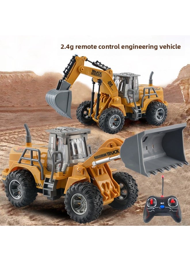 Generic - Wireless Remote Control 5-way Charging Electric Bulldozer Excavator Boy Toy Engineering Vehicle Model Wholesale-Color:Bulldozer-battery Type (sealed Box) Without Electricity-Scale:1:32 - Image 1