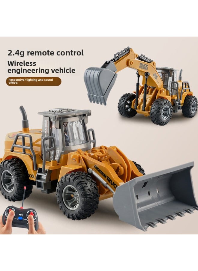 Generic - Wireless Remote Control 5-way Charging Electric Bulldozer Excavator Boy Toy Engineering Vehicle Model Wholesale-Color:Bulldozer-battery Type (sealed Box) Without Electricity-Scale:1:32 - Image 1