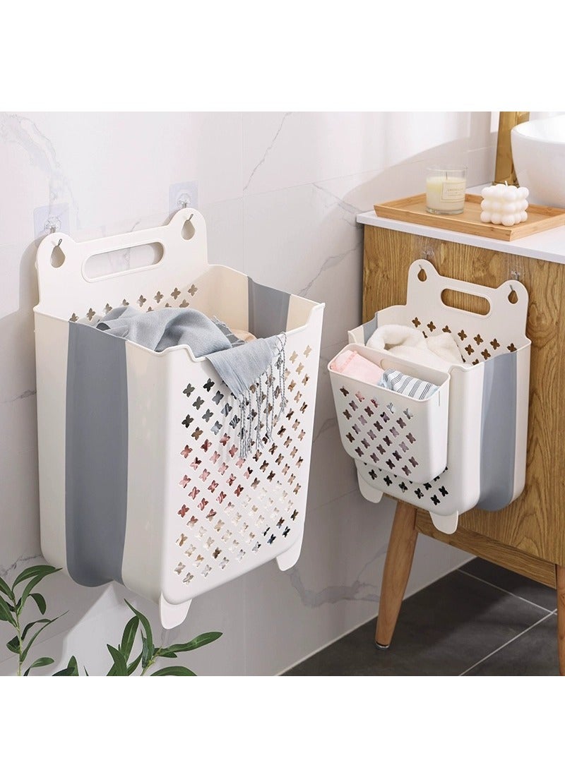 GUDOO Large Wall-Mounted Foldable Laundry Basket – Space-Saving Hanging Storage Organizer - Image 5