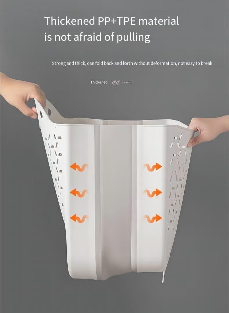 GUDOO Large Wall-Mounted Foldable Laundry Basket – Space-Saving Hanging Storage Organizer - Image 3