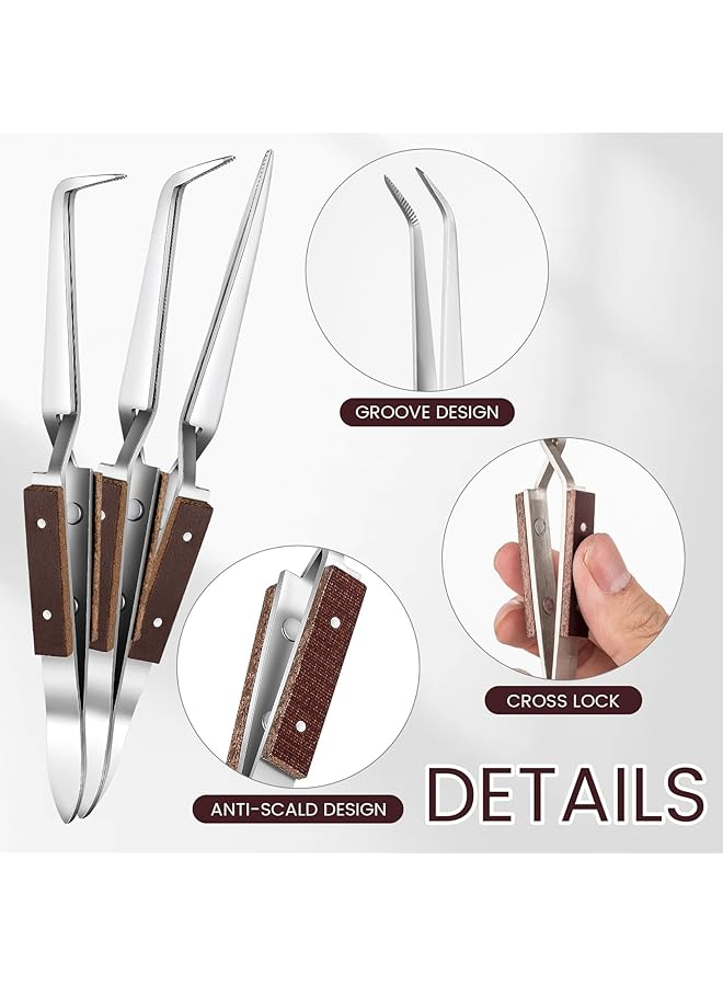 erorex 6 Pcs Jewelry Soldering Kit Include 2 Honeycomb Soldering Block 1 Copper Tongs 3 Soldering Tweezers Ceramic Soldering Boards Solder Plate Jewelers Making Melting Casting Tools Supplies - Image 3