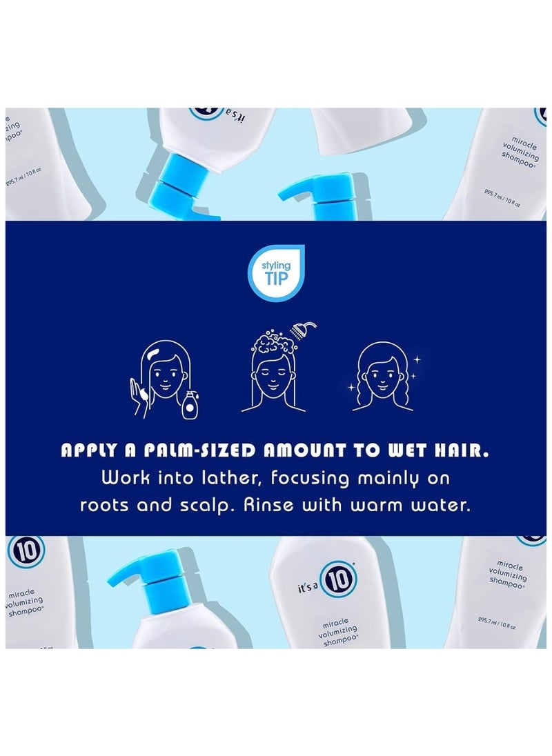 It's a 10 Miracle Volumizing Shampoo, Clarified Hair, Natural Beauty and Volume, Lightweight Formula, Delicate and Fine Hair 295.7 ml, 10 oz  - Image 4