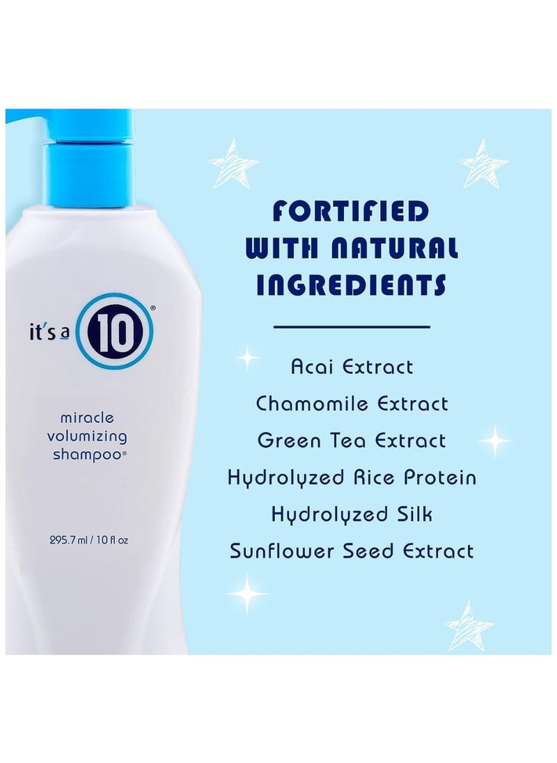 It's a 10 Miracle Volumizing Shampoo, Clarified Hair, Natural Beauty and Volume, Lightweight Formula, Delicate and Fine Hair 295.7 ml, 10 oz  - Image 2