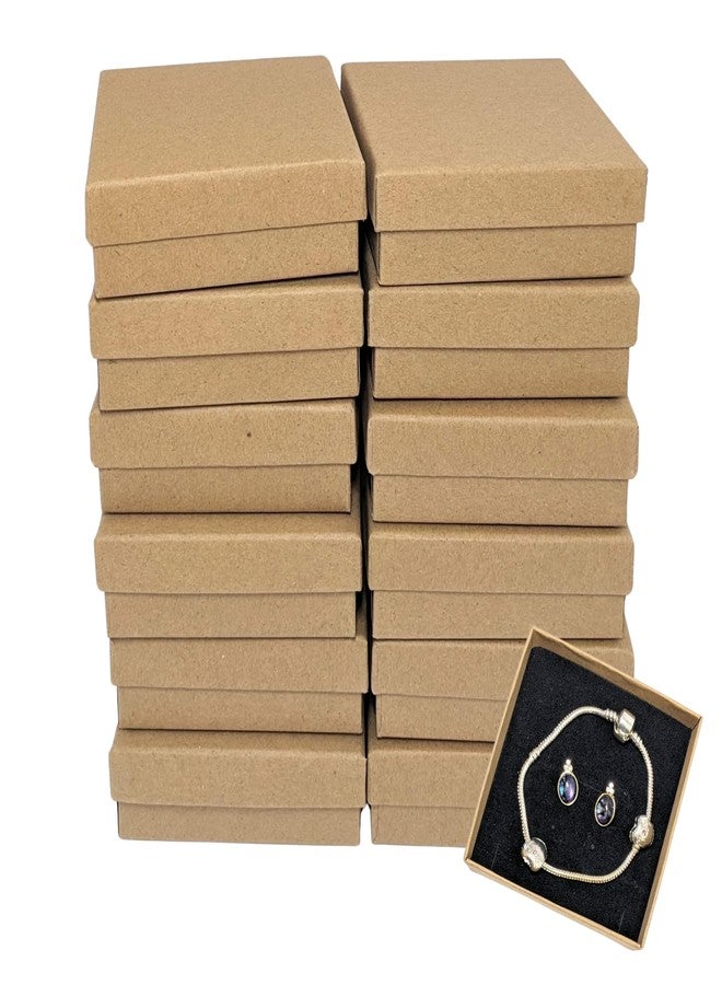 Linpeng Brown Square Boxes with Lids, Cardboard Paper Gift Jewelry Boxes, Party Favors Supplies, Gift for Party Planner, 12 pcs - Image 1