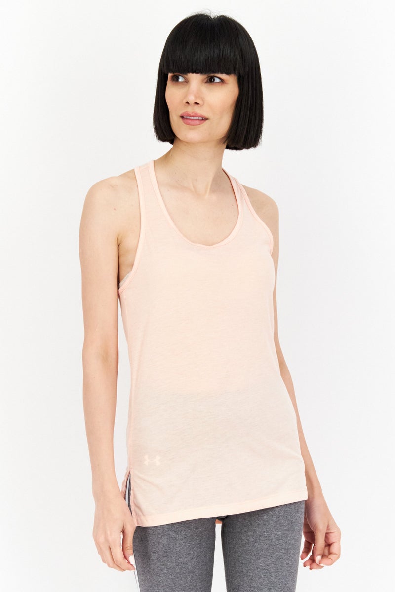 Nike تي شيرت تدريب رياضي نسائي مناسب بلون وردي - Image 1