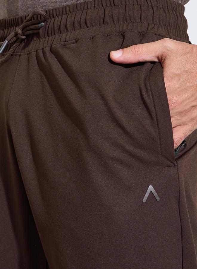 Styli Brown Solid Performance Track Pants - Image 4