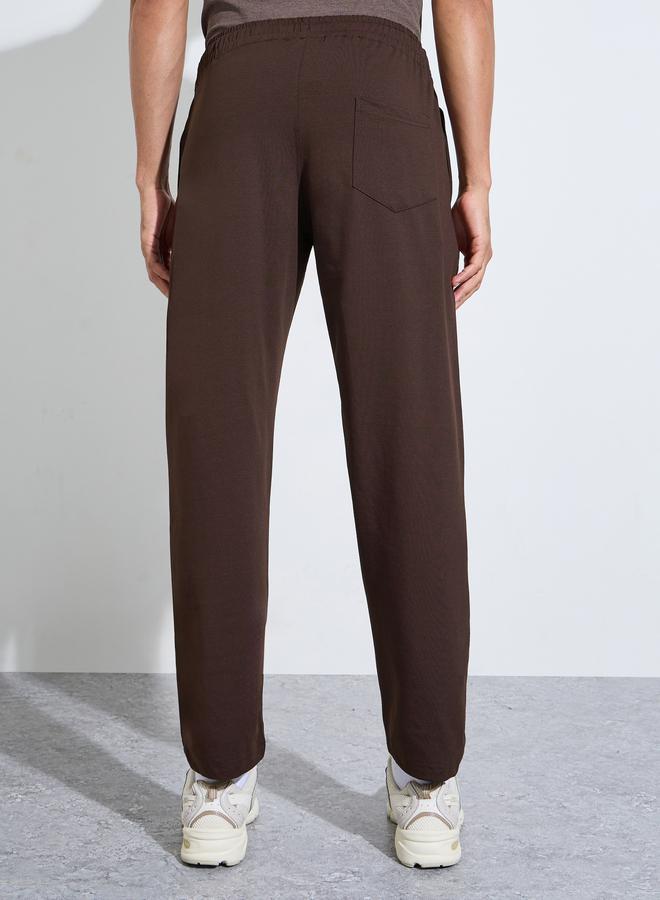 Styli Brown Solid Performance Track Pants - Image 3